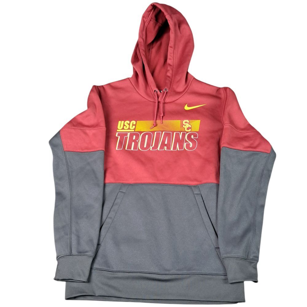 Nike‎  Dry Fit USC Trojans Red/Gray On-Field Hoodie Women's Size Small